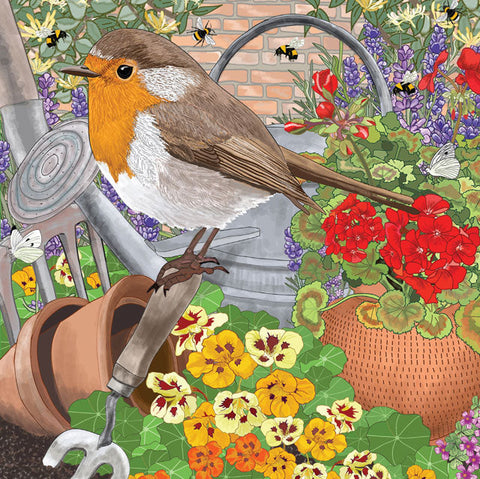Mig Wyeth, The Gardener's Friend, Blank Art Card