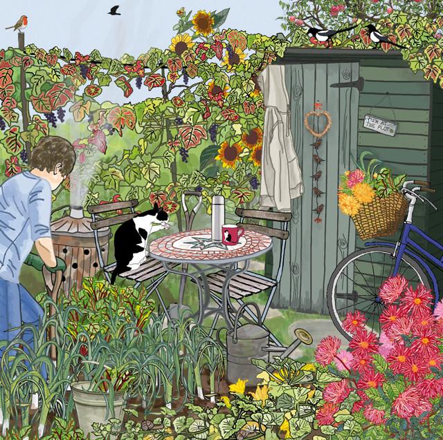 Mig Wyeth, Harvesting The Produce, Art Card