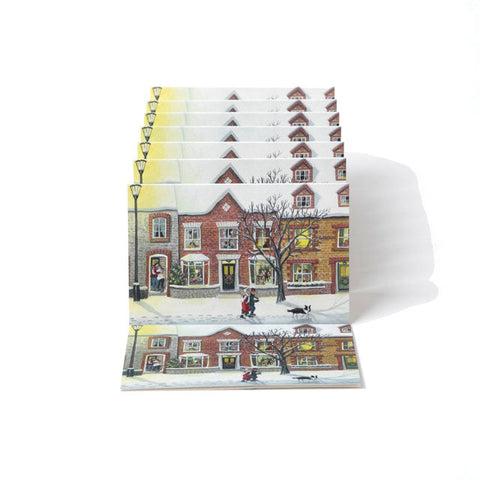 Sarah Latham - A Snowy Walk Home - NOTE CARD SET OF 8