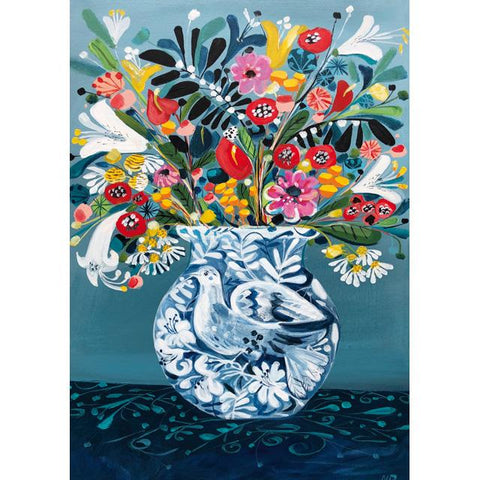 The Painted Bird and Flowers