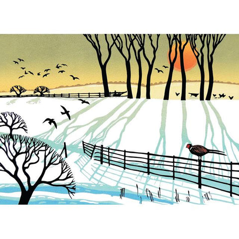 Rob Barnes, Winter Shadows, Fine Aat Greeting Card