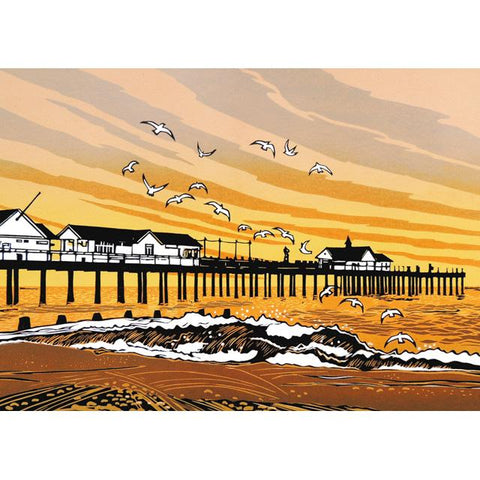 Rob Barnes, By The Pier, Blank Art Card