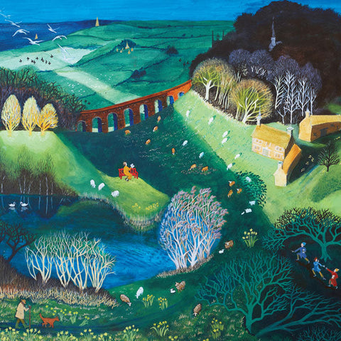 Sheena Griffiths-Baker,  The Book Club, Fine Art Greeting Card