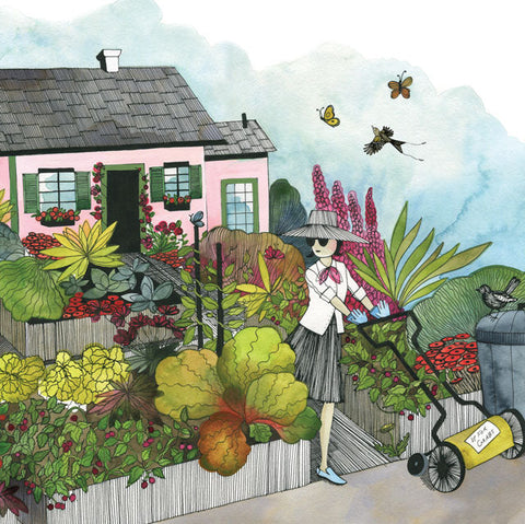 Trisha Krauss, A Gardener's World, Blank Art Card