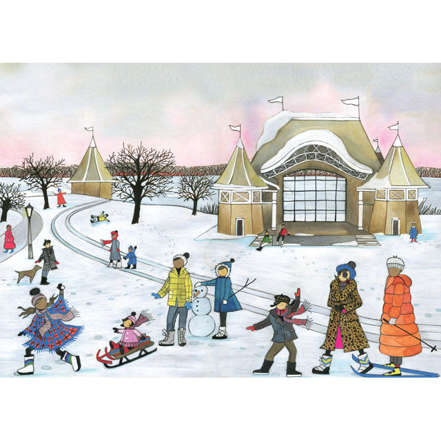Trisha Krauss, WInter At The Pavilion, Blank Art Card