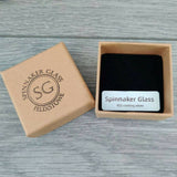 Powder Pink Glass Silver Stud Earrings