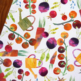 Busy Veg Tea Towel 4 - Freya Snow