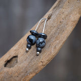 Snowflake Obsidian Earrings