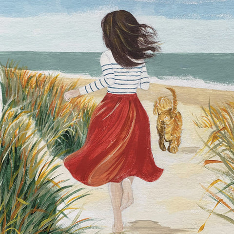 Helen Braid, The Path To The Sea, Fine Art Greeting Card