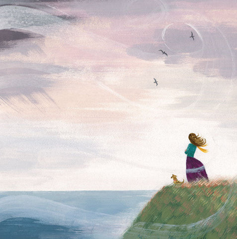 Helen Braid, A Bracing Walk, Fine Art Greeting Card