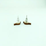 Zebra Finch Earrings Silver Plated Backs