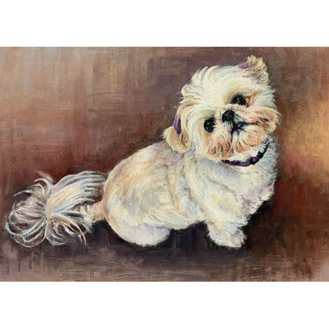 Helen Eaton, Working The Cuteness, Fine Art Greetings Card