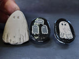 Chatting Ghosts - Ceramic Brooch
