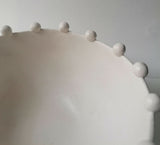 Handmade Ceramic Bobble Bowl - Soft White Glaze