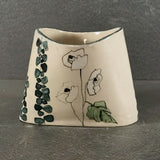 Magic Garden Purse Vase - handmade ceramic