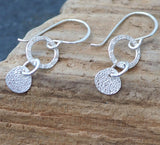 Silver Daisy Chain Hoop Earrings