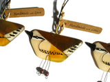 Wren - Fused Glass Hanging Bird