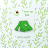 Green Tent Pin Badge