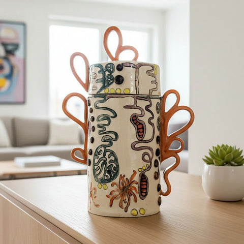 Wonderland - secrets jar - handmade ceramic