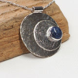 Blue Moon Pendant Necklace - Hallmarked