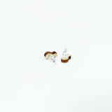 Snowman Earrings Silver Plated Backs