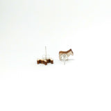 Zebra Earrings Sterling Silver Backs