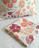 Blooms & Birds Cushion Cover - Natural Cotton Linen Blend