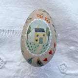 Little House - Hand Painted Wooden Egg