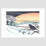 Midwinter's Eve - Original Lino Print