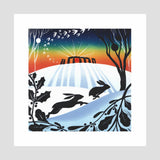 Winter Solstice - Original Lino Print