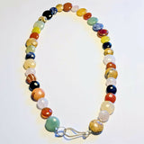 Mixed Gemstone Disc Necklace