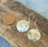 Sterling Silver Spotty Pebble Pattern Earrings