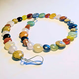 Mixed Gemstone Disc Necklace