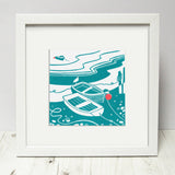Incoming Tide - Original Lino Print