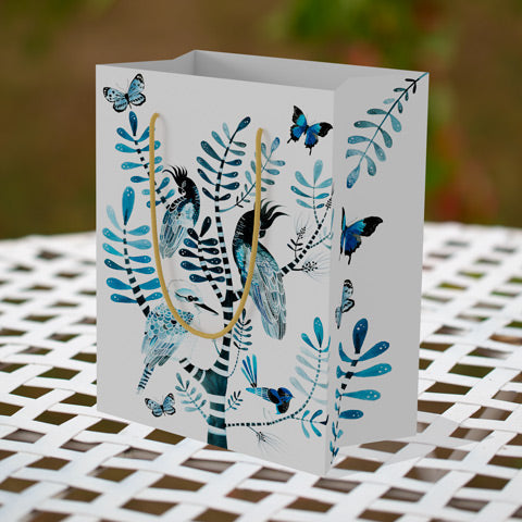 Indigo Cockatoos, Kookaburra And Fairywren - Medium-Sized Gift Bag