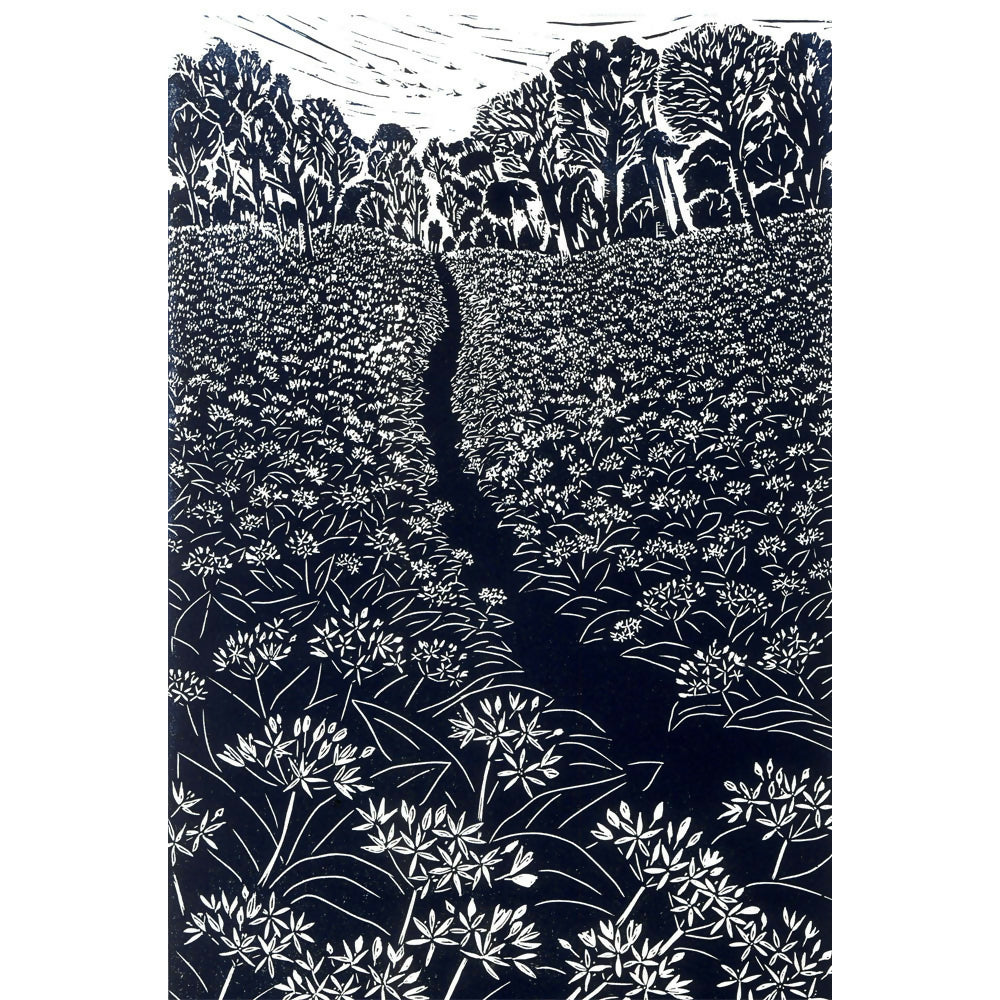 Wild Garlic Wood - Linocut Print