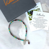 Orchid Bracelet - Garnet and Turquoise