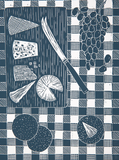 Cheeseboard Lino Print