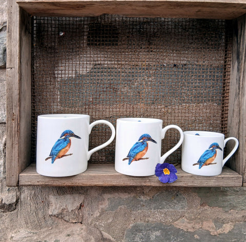 Kingfisher - Bone China Tea Mugs