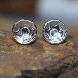 Domed Silver Stud Earrings