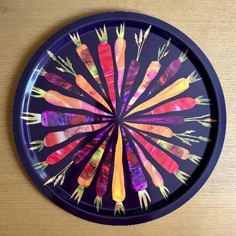 Purple Carrots - Round Tray