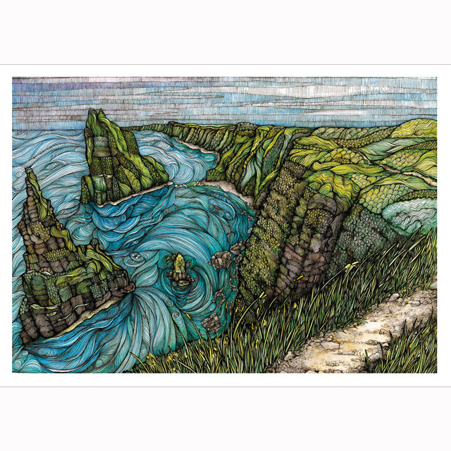 Jennifer Guest, Sea Stacks, Fine Art Greeting Card