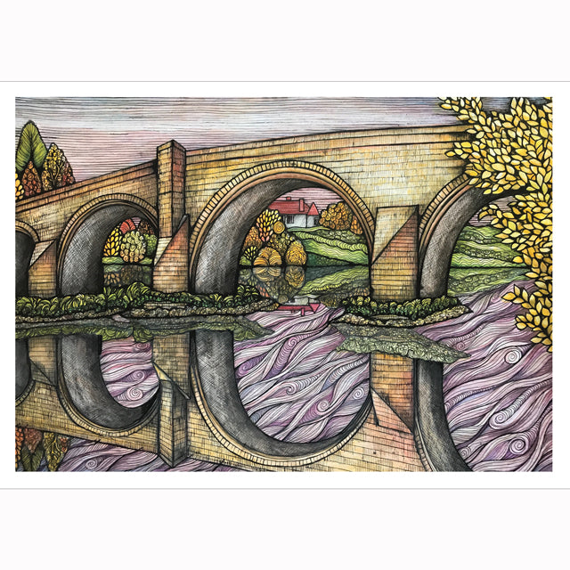 Jennifer Guest, The Old Bridge, Fine Art Greeting Card