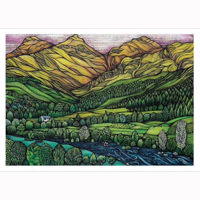 Jennifer Guest, Valley House, Fine Art Greeting Card