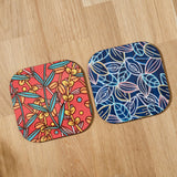 Blue Overleaf & Stems - Coaster Set