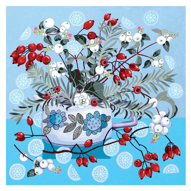 Jenny Hancock, Snowberries, Fine Art Greeting Card
