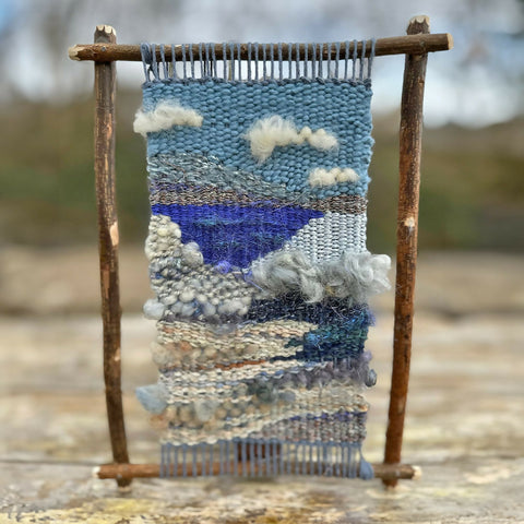 Shimmer on the Rocks - Tapestry Weaving