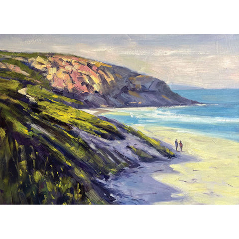 John G. Pearson, Down On The Beach, Fine Art Greetings Card