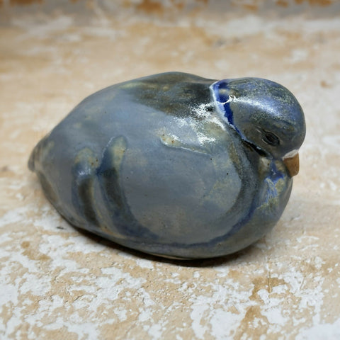 Small Stoneware Pigeon - Handmade Ceramic Sculpture