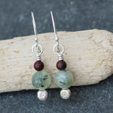 Semi-Precious Bead Dangle Earrings